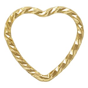 10.0mm Heart Sparkle Jump Ring Closed