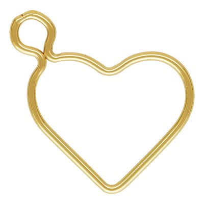 15.5mm Wire Heart w / Ring 15.5mm Wire Heart w / Ring