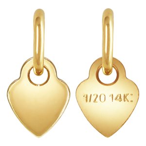 3.5mm Heart Quality Tag w / Ring