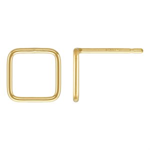 8mm Square Edge Post Earring