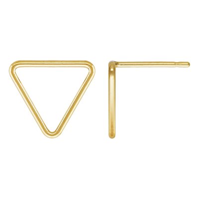 10mm Triangle Edge Post Earring