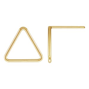 10mm Triangle Corner Post Earring