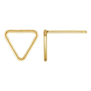 7.6mm Triangle Edge Post Earring