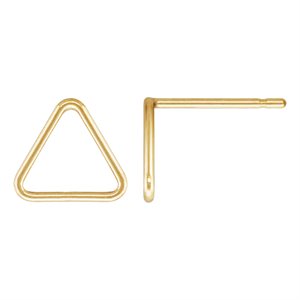 7.6mm Triangle Corner Post Earring