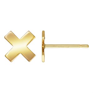 7.8mm X Post Earring