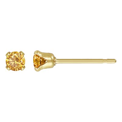 3.0mm Champagne 3A CZ Snap-in Post Earring