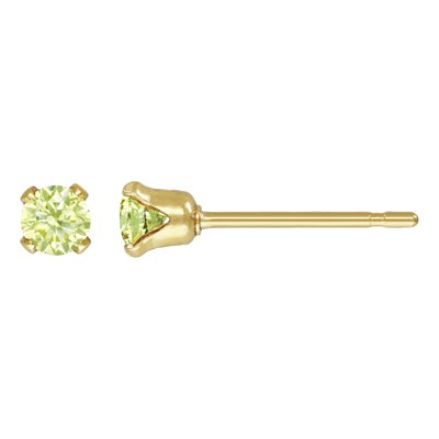 3.0mm Lime 3A CZ Snap-in Post Earring