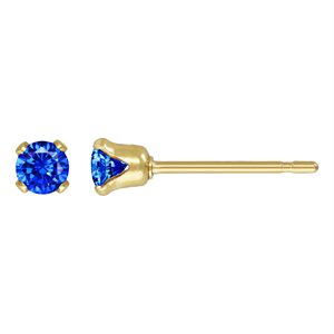 3mm Sapphire 3A CZ Snap-in Post Earring