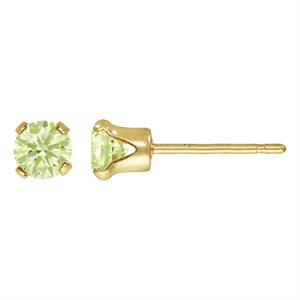 4.0mm Lime 3A CZ Snap-in Post Earring