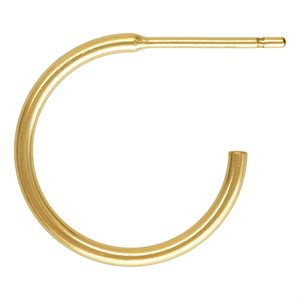 15.0mm 3 / 4 Hoop Post Earrings