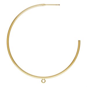 45.0mm 3 / 4 Hoop Post Earrings w / Ring