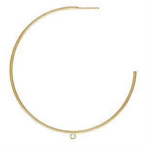 55.0mm 3 / 4 Hoop Post Earrings w / Ring