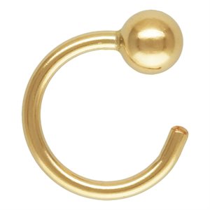 8.0mm C Hoop Earring w / 3.0mm Ball