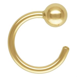 8.0mm C Hoop Earring w / 3.0mm Ball