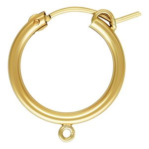 2.3x19.0mm Eurowire Hoop w / Open Ring