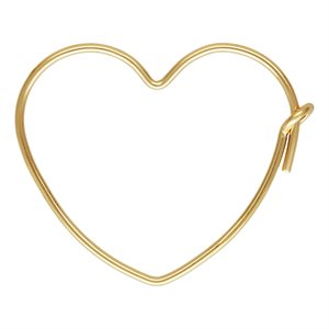 18.0x20.0mm Heart Shaped Hoop