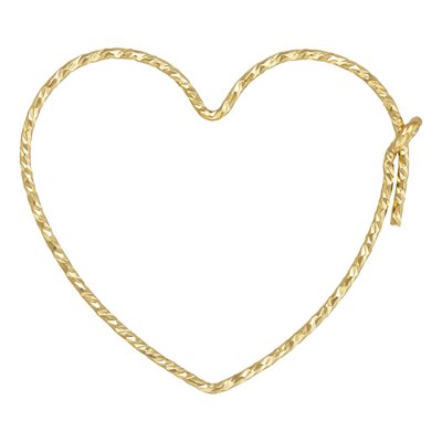 23.0x25.0mm Sparkle Heart-Shaped Hoop