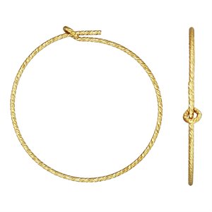 0.70x25.0mm Sparkle Wire Beading Hoop