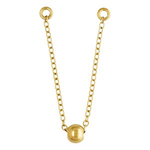 2.0" Cable Chain Ear Jacket w / 4mm Bead