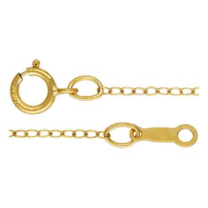 16" 1.3mm Cable Chain