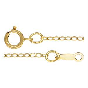 18" 1.5mm Flat Cable Chain