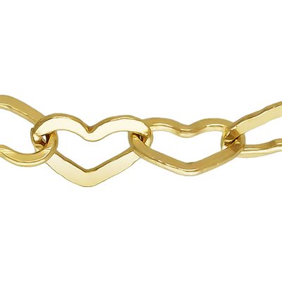 1.9x2.8mm Flat Heart Chain 200ft Spool
