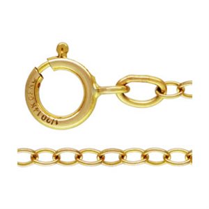 18" 1.7mm Cable Chain Spring Ring