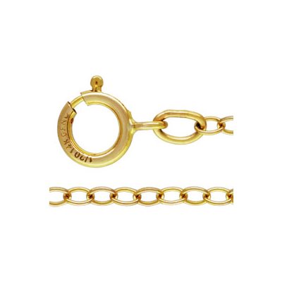 20" 1.7mm Cable Chain Spring Ring
