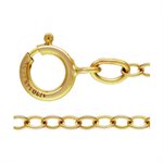 20" 1.7mm Cable Chain Spring Ring