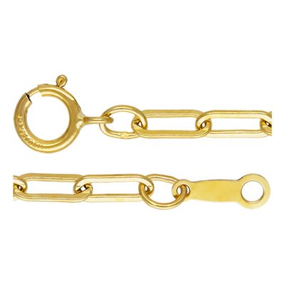 18" 2.5x6.5mm Flat Paperclip Chain