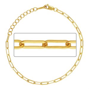 6.5" Flat Paperclip Chain w / 1" Extender
