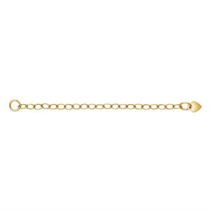 2" Cable Chain Ext w / Heart Quality Tag