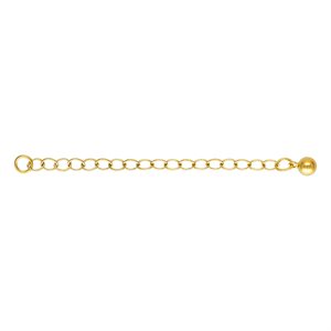 2" Cable Chain Ext w / 4.0mm Bead