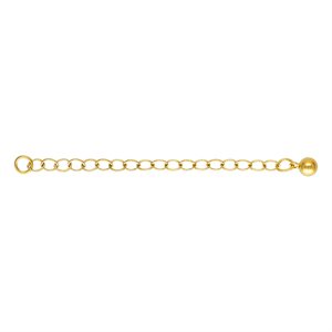 2" Cable Chain Ext w / 4.0mm Bead