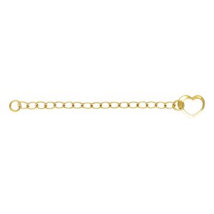 2" Cable Chain Ext w / Floating Heart
