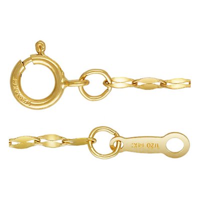 20" 1.6mm Dapped Cable Chain