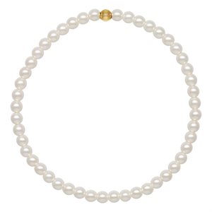 5.5" 3.0mm Crystal Simulated Pearl Stretchy Bracelet