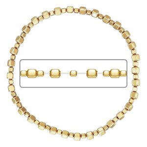 7.0" 2 and 3mm Square Bead Stretchy Bracelet