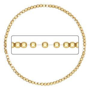 6.5" 2.0mm Faceted Bead Stretchy Bracelet