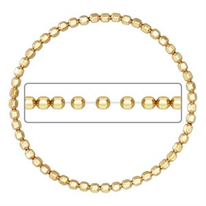 6.5" 3.0mm Faceted Bead Stretchy Bracelet