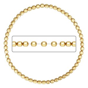 7.0" 3.0mm Faceted Bead Stretchy Bracelet