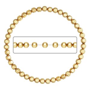 6.5" 4.0mm Faceted Bead Stretchy Bracelet