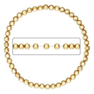 7.0" 4.0mm Faceted Bead Stretchy Bracelet