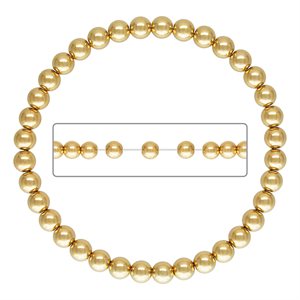 6.5" 5.0mm Beaded Stretchy Bracelet