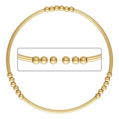 6.75" Stretchy Tube Bead Bracelet (1T+6B) 6.75" Stretchy Tube Bead Bracelet (1T+6B)