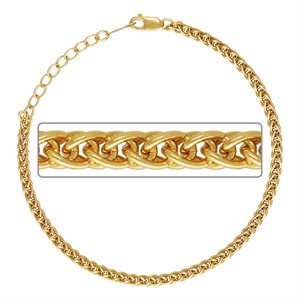 6.5" 2.8mm Wheat Chain w / 1" Extender