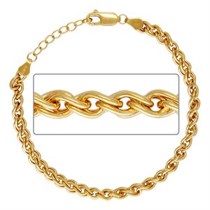 6.5" 4.0mm Wheat Chain w / 1" Extender