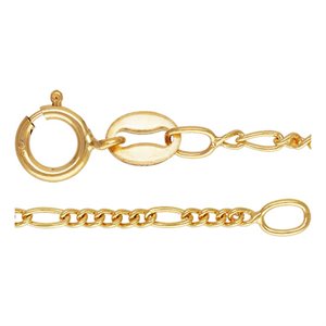 20" 1.5mm Figaro 5+1 Chain