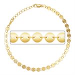 6.5" 4mm Round Sequin Disc Chain w / 1" Ext