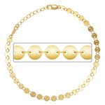 6.5" 4mm Round Sequin Disc Chain w / 1" Ext
